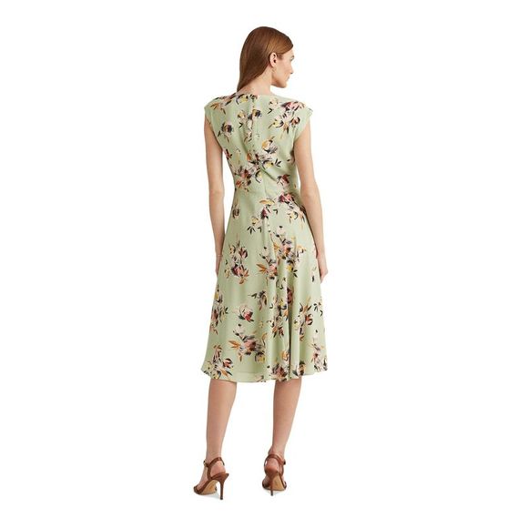 RALPH LAUREN Womens Green Lined Sleeveless Knee Length Shift Dress 12 - Picture 2 of 4